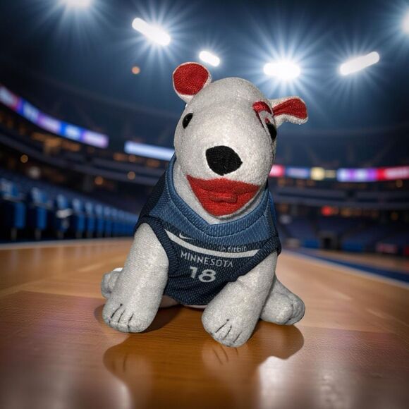 2018 Target Bullseye Dog MN Timberwolves #18 Basketball Plush Stuffed #5559/7000 - Picture 1 of 7